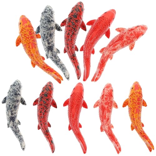 BESPORTBLE Künstlicher Schwimmender Fisch Dekoration: 5.5X1.8CM Terrarium Landschaftsbau Handwerk Schwimmender Modell 5 Stück von BESPORTBLE