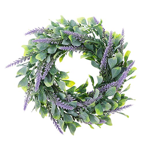 BESPORTBLE Lavendel Kranz Lavendelkranz Künstlicher Türkranz Wandkranz Blumenkranz Dekokranz Hochzeit Dekoration Wohnzimmer Wanddeko Haustür Wohnkultur Deko von BESPORTBLE