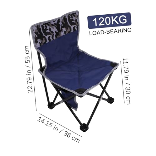BESPORTBLE Leichter Klappstuhl Outdoor Faltbarer Campingstuhl mit Oxford gewebe rutschfest und Reißfest Stabile Stahlrahmen skizzenbank für Strand Malerei und Erholung Mittelgroß von BESPORTBLE