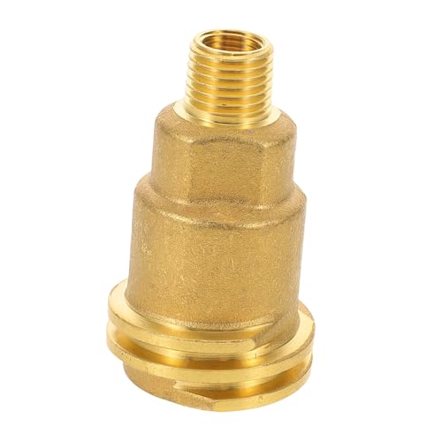 BESPORTBLE Messing Gas Adapter mit Druckanzeige Universeller Gasflaschen Adapter für Camping Korrosionsbeständiger Kupferkonverter Kompatibel mit Meisten Gas systemen Langlebiger Anschluss von BESPORTBLE