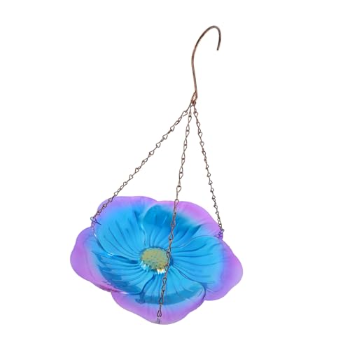 BESPORTBLE Metall Vogel futterstation zum Aufhängen Wetterfester Wildvogel Futterspender mit Blumen Design Robuste Outdoor Futterplattform für Garten Terrasse und Balkon Langlebiger von BESPORTBLE