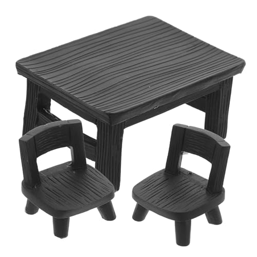 BESPORTBLE Miniatur Puppenhaus Möbel Set Schwarze Harzstühle und Tisch Detailreiches Design Einfache Kompakte für Landschaftsdekoration Miniatur Gartenaccessoires BESPORTBLE Miniatur Puppenhaus Möbel Set Schwarze Harzstühle und Tisch Detailreiches Design Einfache Kompakte für Landschaftsdekoration Miniatur Gartenaccessoires von BESPORTBLE