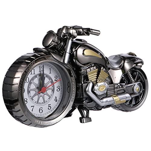 BESPORTBLE Motorrad Wecker Morden Motorrad Stil Schreibtisch Zeituhr Vintage Neuheit Nachttisch Uhr Modell Figur Ornament für Kinder Erwachsene Schlafzimmer Tisch Büro von BESPORTBLE