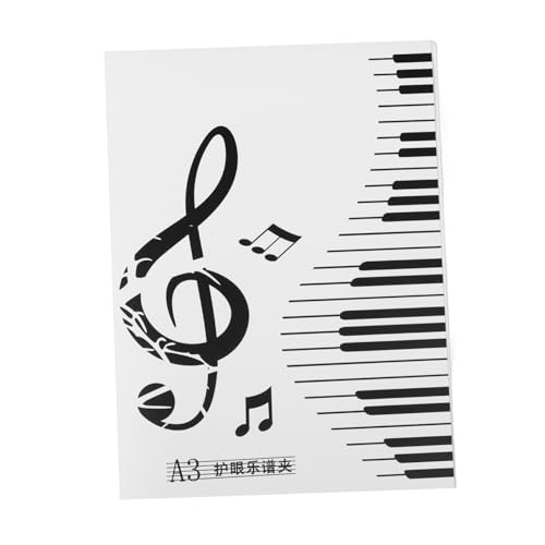 BESPORTBLE Musiknotenmappe Kunststoff Notenblatt Ordner mit Seiten Tragbar Leicht Gewicht Sicher Organizer für Klavier Konzert Band Auftritt von BESPORTBLE
