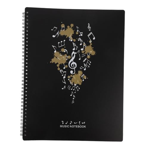 BESPORTBLE Notenmappe mit Transparenten Einsteckseiten Musiknoten ordner Vielseitig für Klavier und Dokumentenaufbewahrung Tragbar und Umblätterbar für Musiker und Studenten von BESPORTBLE