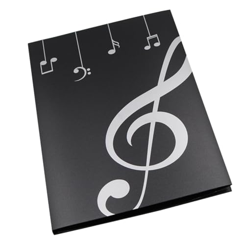 BESPORTBLE Notenordner für Musiknoten Seiten Einlagen Schwarzer Musikdatei Ordner mit Spiralbindung Stabil und Langlebig für Musiker und Studenten von BESPORTBLE