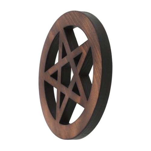 BESPORTBLE Ornament Altarfliesen Zeremonie Hexe Holzschnitzerei Metaphysische Altarfliese Schmucktablett Altar Kerzentablett Altarfliese Räucherdekor von BESPORTBLE