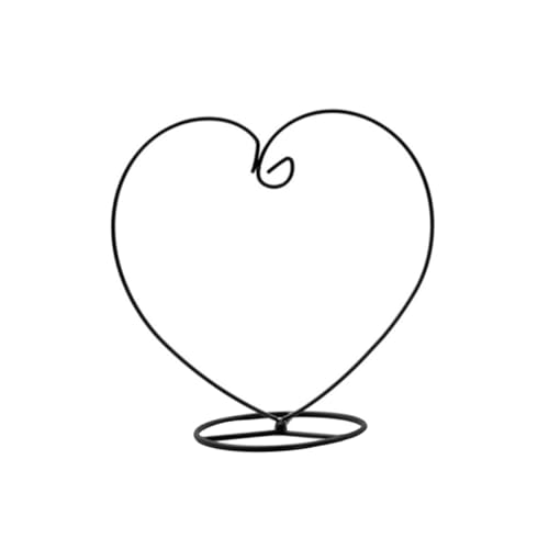 BESPORTBLE Ornament Ausstellungsständer Herzform Eisen Hängeständer für Glaskugel Luftpflanzen Terrarium Hexenkugel Weihnachtskugel und Hochzeitsdeko Schwarz 23 X 10cm 1 Stück von BESPORTBLE