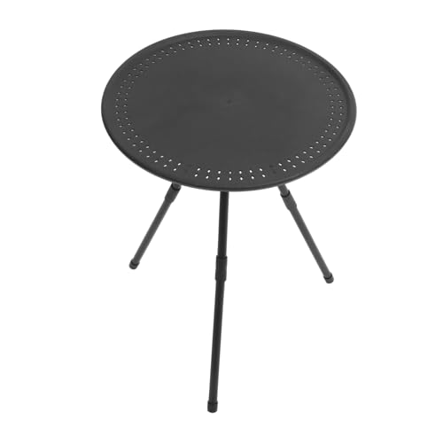BESPORTBLE Faltbarer Campingtisch Tragbarer Runder Tisch Für Outdoor-aktivitäten Höhenverstellbar Stabil Und Leicht Für Picknicks Grillen Festivals Und Zuhause von BESPORTBLE