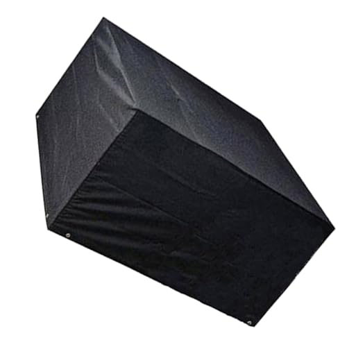 BESPORTBLE Oxford Gartenmöbel Abdeckung Schwarz Wasserdichte Reißfeste Patio Tisch Stuhlhülle mit Ösen und Zugbändern Wetterfeste Outdoor Schutzhaube für Gartenmöbel UV Kälteresistent von BESPORTBLE