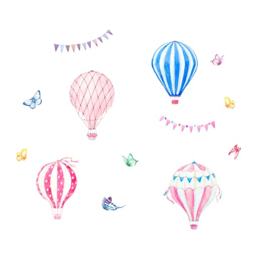 BESPORTBLE PVC Wandsticker Kinderzimmer Abnehmbare Wasserfeste Heißluftballon Wandtattoos Kreative DIY Wanddekoration für Glatte Flächen Wie Wände Türen Fenster für Kinderzimmer und von BESPORTBLE