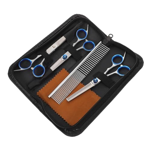 BESPORTBLE Pet Grooming Scheren Zinklegierung Präzisionsschere mit Geraden und Gebogenen Klingen Ergonomisch für Hunde Katzen Haustierpflege von BESPORTBLE
