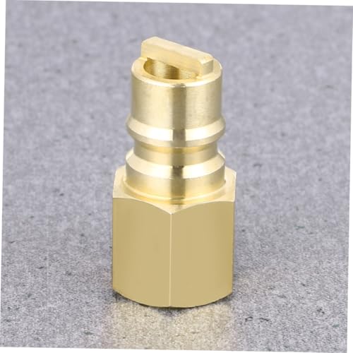 BESPORTBLE Propangas Schnellkupplung Messing mit Sicherheitsabsperrventil Langlebiger Schnellverbinder für Grill Campingkocher Raucher und Outdoor gasgeräte Einfache Installation von BESPORTBLE