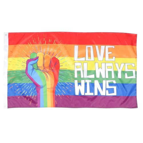 BESPORTBLE Rainbow Pride Flag 90X150 Cm Lgbt -Banner Lebhafte Farbe Und UV -Fade -Resistente Regenbogenflagge Für Die Gartenflagge Der Gartengarten von BESPORTBLE