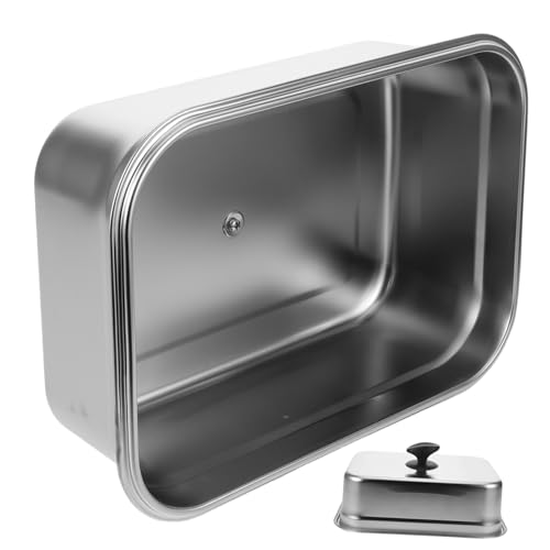 BESPORTBLE Rechteckiger Edelstahl-grilldeckel Für Kochplatten Dampfgar-Abdeckung Spritzschutz Für Steak Und Hamburger Grillzubehör Für Flachgrills von BESPORTBLE