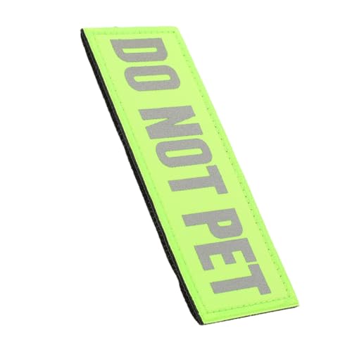 BESPORTBLE Reflektierender Service Hund Patch Do Not Pet für Weste Geschirr Halsband Vielseitig Kompatibel mit Hundegeschirr Sicher bei Nacht durch Reflektierendes Material Fest Haftend für von BESPORTBLE