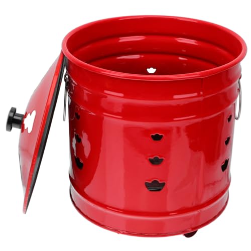 BESPORTBLE Robuster Emaille Opfer Eimer Feuerfester Verbrennungskübel mit Glatter Oberfläche und Langlebigem Material für Sicheres Verbrennen von Papier und Asche im Haushalt und Garten von BESPORTBLE