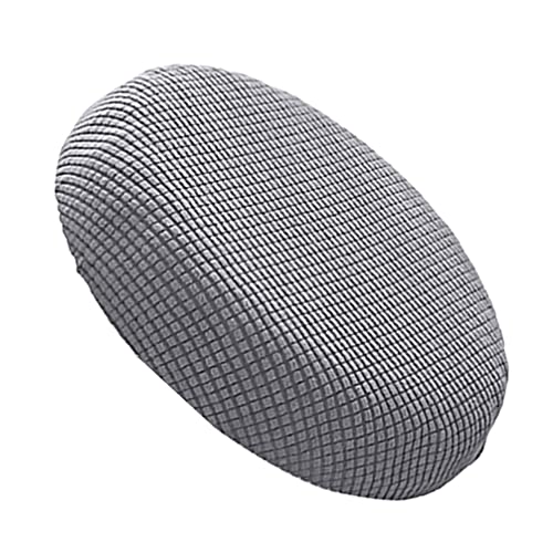 BESPORTBLE Rund Hocker Bezug Stretch Stuhlbezug Hockerbezug Waschbarer Stuhlhülle Stretch Schonbezug Stuhl Sitzbezug für Barhocker Bistrohocker Protector Drehbarer Hocker Schonbezug Grau von BESPORTBLE