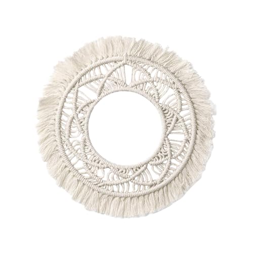 BESPORTBLE Runde Makramee Wanddekoration Boho Handgemachte Gewebte Wandbehang Wandkunst Dekorationen für Wohnung Wohnzimmer Schlafzimmer Baby Kinderzimmer (Stil 1) von BESPORTBLE
