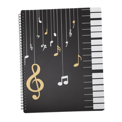 BESPORTBLE Sammelmappe Klarsichthüllen Transparente Dokumententasche Abheftbar Musik Ordner Piano Score Folder Vielseitiger Dokumentenhalter Für Musiker und Studenten von BESPORTBLE