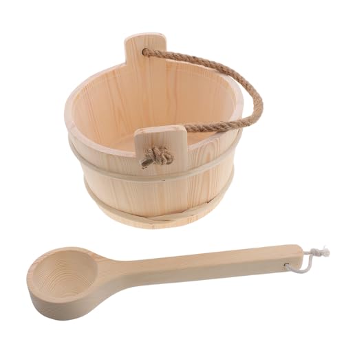 BESPORTBLE Sauna Holzeimer Set mit Kelle aus Kiefernholz Hitzebeständig für Sauna und Spa Verbesserte Dampferzeugung Vielseitig Einsetzbar für Saunaaufguss und Wellness BESPORTBLE Sauna Holzeimer Set mit Kelle aus Kiefernholz Hitzebeständig für Sauna und Spa Verbesserte Dampferzeugung Vielseitig Einsetzbar für Saunaaufguss und Wellness von BESPORTBLE