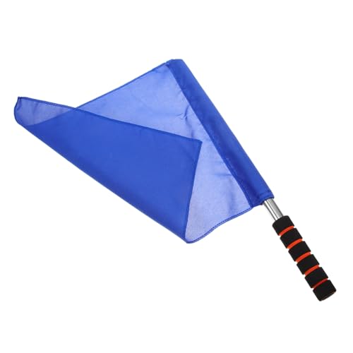 BESPORTBLE Schiedsrichterfahne Rennleitungsflagge Zugpfeife Pfeift Sport Planke Wettbewerbssignale, Flaggen Fußball-schiedsrichter-kit Verkehrsfahnen Zinn Blue Baumwolle von BESPORTBLE