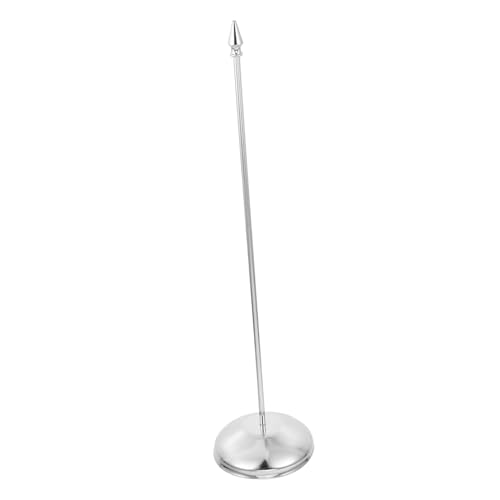 BESPORTBLE Schreibtisch Flaggenhalter Kleine Tischflaggenständer Basis Stockhalter Desktop Stange Für Home Office Büro Schreibtisch Mittelstück Sportteam Dekoration Silber von BESPORTBLE