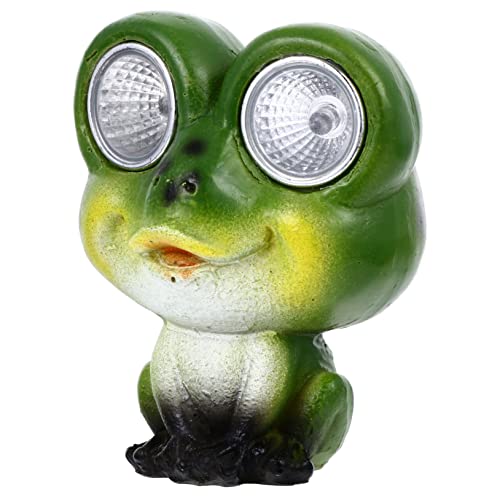 BESPORTBLE Solarbetriebene Frosch Rasenlampe Gartenleuchte Für Außenbereich Solarleuchte Für Wege Kunstharz Laterne Solarleuchte Für Terrasse von BESPORTBLE
