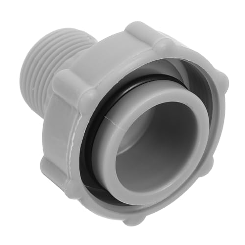 BESPORTBLE Schwimmbadverbindung Poolreinigungsgeräte Poolabflussschraube Poolsaugköpfe Pool Ersatzteile Armaturen für Abflussrohre für Pool-Abflussrohr PVC Grey von BESPORTBLE