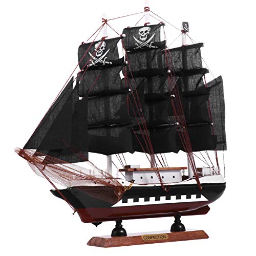 BESPORTBLE 1stk 33 cm Piraten-holzsegelschiffsmodell Esstischdekoration Spielzeugschiff Segelschiffmodell Aus Holz Holzdekor Kidcraft-spielset Piraten Der Karibik Bambus Das Mittelmeer von BESPORTBLE