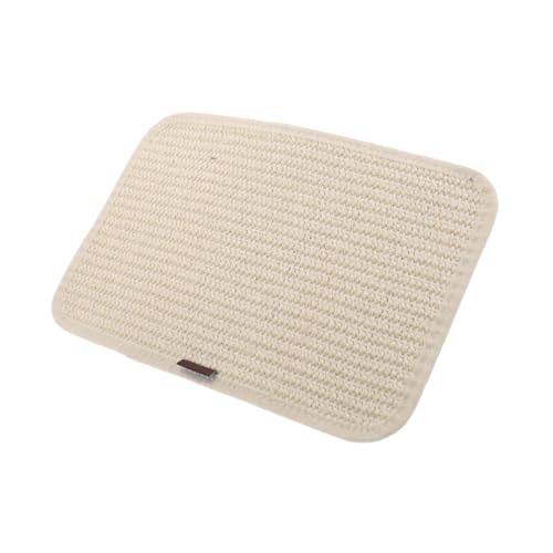 BESPORTBLE Sisal Kratzmatte Katze rutschfest Langlebig Kratzschutz Sofa Couch Schutz Kratzbrett für Indoor Katzen Gesunde Krallenpflege Einfache Reinigung Weiß von BESPORTBLE
