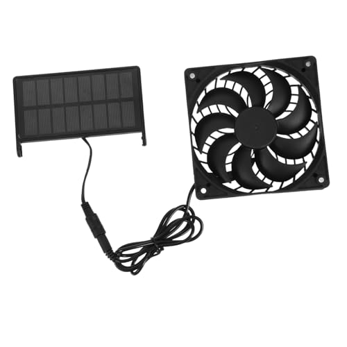 BESPORTBLE Solar Lüfter mit Solarpanel Leichter für Hundehütte Gewächshaus Hühnerstall Effiziente Temperaturregelung Einfache Installation Stromlose Belüftung für Haustier Nutzräume von BESPORTBLE