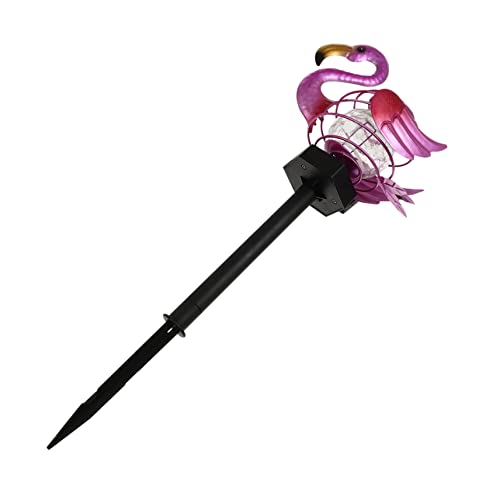 BESPORTBLE Solar-gartendekoration Mit Flammeneffekt Flamingo-solarleuchten -erdspießleuchten Keine Kabel Dekorative Außenbeleuchtung von BESPORTBLE
