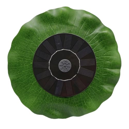 BESPORTBLE Solarbetriebener Lotusblatt springbrunnen Dekorative Gartenteich fontäne Umweltfreundliche Vogelbad wasserfontäne Automatische Solarpumpe für Außenbereich Wartungsfrei Wetterfest von BESPORTBLE