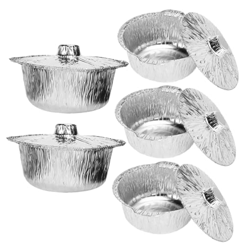 BESPORTBLE Speisetopf 5st Topf Aus Aluminiumfolie Einweg-en Grillfolienpfanne Mit Deckel Aluminiumtöpfe Aluminiumpfanne Einweg Grillpfannen Aus Einwegtopf Kuchenstand Draussen BESPORTBLE Speisetopf 5st Topf Aus Aluminiumfolie Einweg-en Grillfolienpfanne Mit Deckel Aluminiumtöpfe Aluminiumpfanne Einweg Grillpfannen Aus Einwegtopf Kuchenstand Draussen von BESPORTBLE