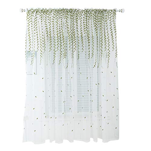 BESPORTBLE Fensterdekoration Mit Wicker-Muster Transparente Für Schlafzimmer Und Stange von BESPORTBLE