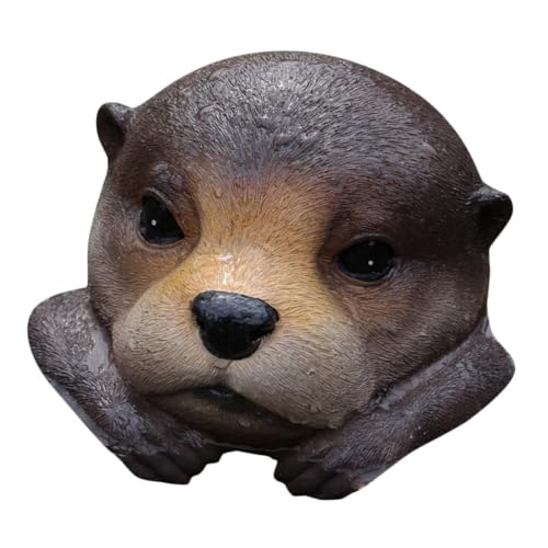 BESPORTBLE Schwimmende Otterfigur Aus Kunstharz Für Teich Garten Schwimmende Otterdekor Otterfigur Teichornament Pflanzgefäßdekor von BESPORTBLE