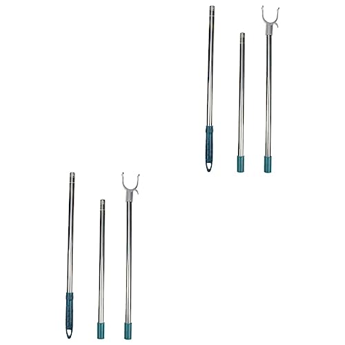 BESPORTBLE Teleskop-Wäscheleine Mit Haken – Einziehbare - Verstellbare Stange Für Kleidung – Praktischer Trockenhaken Für Den Haushalt – Dunkelgrün 131 Cm Lang von BESPORTBLE