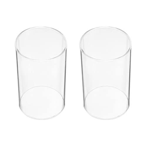 BESPORTBLE Tischständer 2 Stücke Glaszylinder Windlichtgläser Transparenter Kerzenhalter Teelichtgläser Windlicht Ersatzzylinder Kerzengläser Teelichtglas für Zuhause Tischdeko 20X6cm von BESPORTBLE