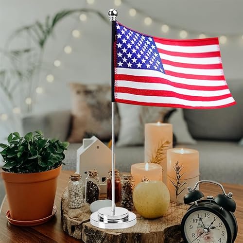 BESPORTBLE Tischständer Büro Fahnenstange Tischfahnenmast 2 Stück Schreibtischfahnensockel Fahnenmast Halterung Halter Kleine Fahnenstangen Ständer Für Büro Besprechungsraum Auto Silber von BESPORTBLE