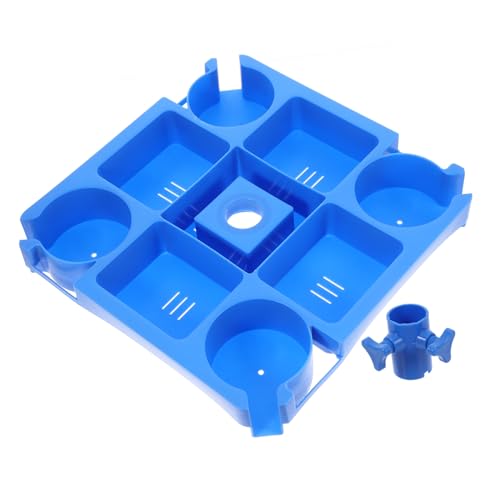 BESPORTBLE Tragbares Strandtisch Tablett mit Getränkehaltern Snackfächern und für Sonnenbrillen für Outdoor Patio Garten und Schwimmbad Wiederverwendbar von BESPORTBLE