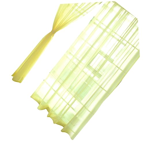 BESPORTBLE Transparente Tüllfenster Vorhang Mit Stangentasche Halbtransparentes Voile Für Schlafzimmer Und Wohnzimmer Goldgelb Für Natürliche Lichtdurchlässigkeit Und Privatsphäre von BESPORTBLE