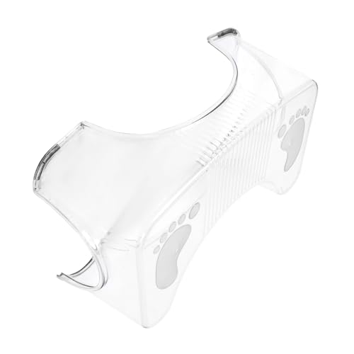BESPORTBLE Transparenter Multifunktionaler Toilettenhocker Rutschfestes Fußtritt Design für Badezimmer und Töpfchentraining Leichter Stabiler Badhocker für Erwachsene und Modernes Klares von BESPORTBLE