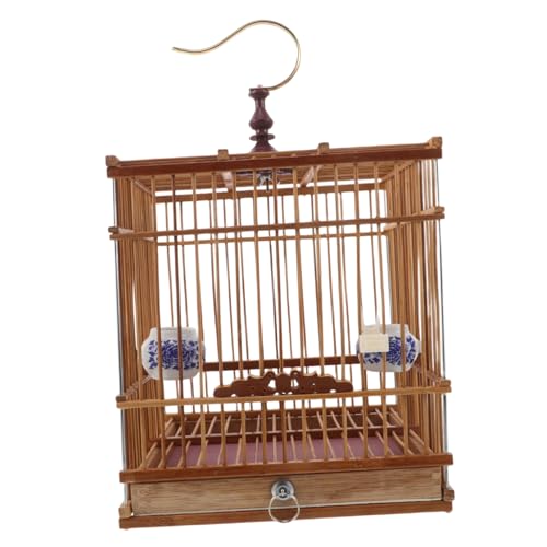 BESPORTBLE Vogelkäfig Rechteckig Stabiler Nistkäfig für Wellensittiche Zosterops mit Natürlichem Lebensraum Tragbar für Balkon Garten in Elegantem Design von BESPORTBLE