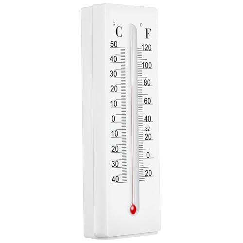 BESPORTBLE Wandthermometer Außen Innen mit Schlüsselversteck Vertikales Temperaturmessgerät Celsius Fahrenheit Einfach zu Montieren für Garage Büro und Zuhause von BESPORTBLE