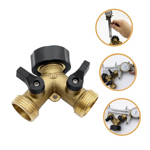 BESPORTBLE Wasserhahn Y Verteiler Gartenschlauch Splitter mit Ventil aus Abs und Nickelbeschichtetem Kupfer Schlauchadapter für Garten Auto und Bewässerung Dicht Langlebig von BESPORTBLE