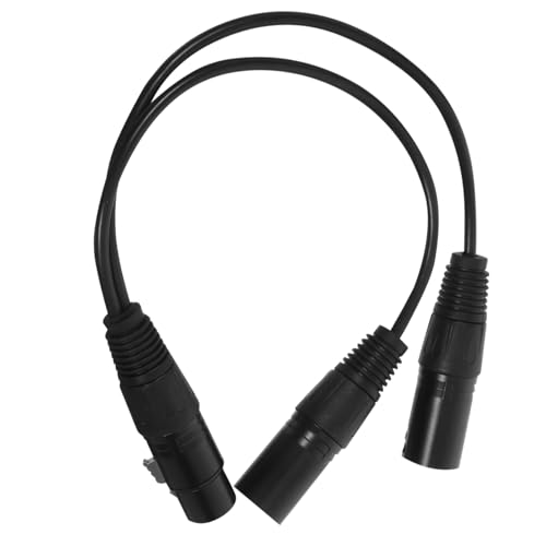 BESPORTBLE Xlr Splitter Kabel Female zu Male Ausgewogener Mikrofon Adapter für Rauschfreie Signalübertragung Hohe Klangqualität Leichtes Audio Kabel für Studio Bühne und Outdoor Streaming von BESPORTBLE