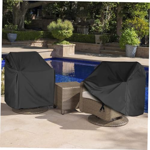BESPORTBLE wasserdichte Gartenstuhl Schutzhülle Oxford mit Zugkordel Winddicht UV Schutz Abdeckung für Outdoor Möbel Lounge Stühle Terrasse Schwarz BESPORTBLE wasserdichte Gartenstuhl Schutzhülle Oxford mit Zugkordel Winddicht UV Schutz Abdeckung für Outdoor Möbel Lounge Stühle Terrasse Schwarz von BESPORTBLE