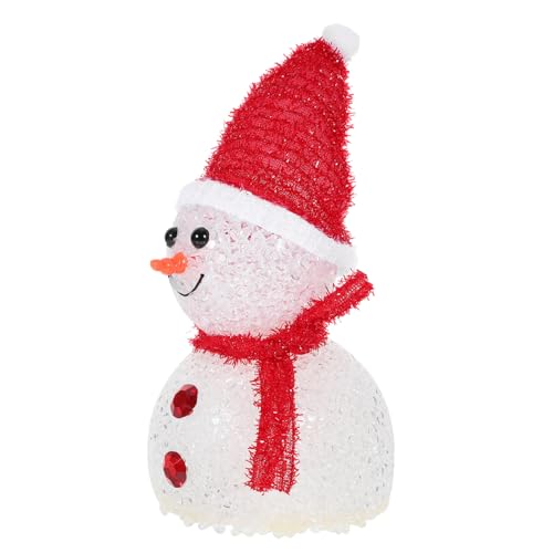 BESPORTBLE Schneemannlampe Weihnachtsdekoration Für Tisch Desktop Große Lichtfigur Mit Warmweißem Licht Für Weihnachten Festliche Anlässe Ohne Batterien von BESPORTBLE