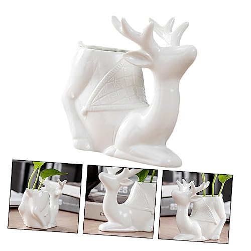 Rehweißer Sukkulenten-Blumentopf aus Porzellan Tierkeramiktopf saftige Blumentöpfe blumenübertopf Cartoon-Keramik-Pflanzgefäß Hirsch Blumentopf grüne Pflanzen weißes Porzellan Rehweißer Sukkulenten-Blumentopf aus Porzellan Tierkeramiktopf saftige Blumentöpfe blumenübertopf Cartoon-Keramik-Pflanzgefäß Hirsch Blumentopf grüne Pflanzen weißes Porzellan von BESPORTBLE